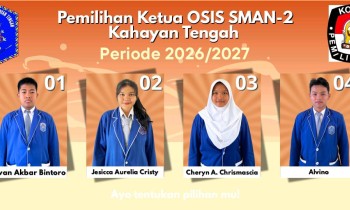 Dengan Semangat Demokrasi, SMAN 2 Kahayan Tengah Gelar Pemilihan Ketua OSIS Periode 2026/2027